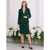 INSPIRE CHIC Women's Business Formal Blazer and Pencil Skirt Suit Set 2 Pcs - 2 of 4
