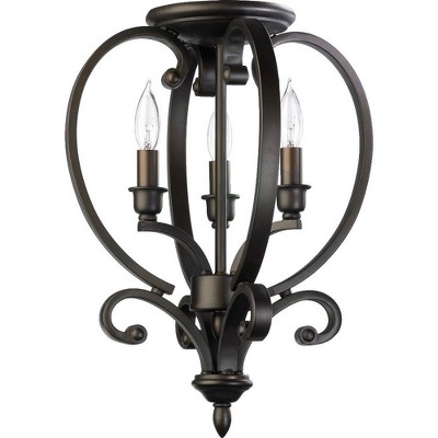 Quorum Lighting Bryant 3-Light Pendant, Oiled Bronze, 12.5W, 16.5H