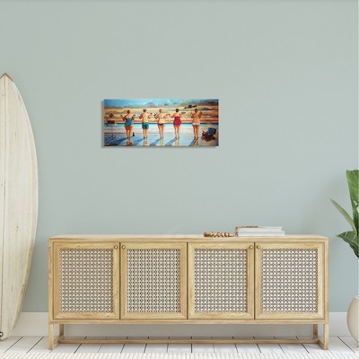 Beach Friends Coastal Summer Fun Landscape Canvas Art, 13 x 30