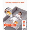 VEVOR Baby Changing Table, Portable Diaper Change Station with 3 Fabric Drawers and Lockable Wheels, Adjustable Height, Gray - 3 of 4