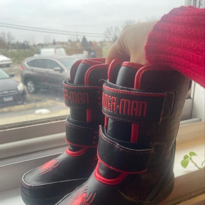 Marvel Toddler Boys' Spider-man Winter Boots - Red/black : Target
