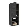 FONTOI Medicine Cabinet 4 Shelves Single Door Cabinet Bathroom Organizers Storage Cabinet Corner Cabinet for Kitchen Home Gray, 10.04"* 11.8"*32.17" - 4 of 4