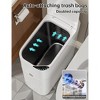 Aoibox Touchless Automatic Bathroom Trash Can with Lid - 3 Gallon Slim Motion Sensor Garbage Bin for Bedroom, Kitchen, Office - White - 3 of 4