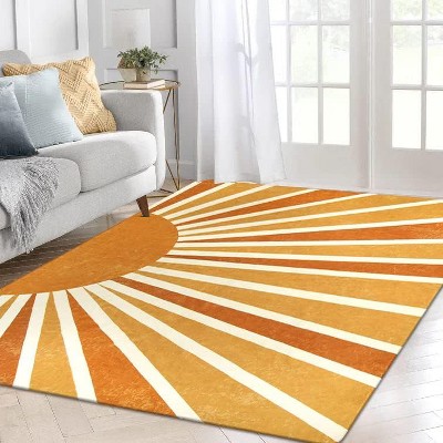 Lahome Vinia Rectangle Sunshine Machine Washable Area Rug-Soft Low-Pile Carpet for Living Room, Bedroom, or Entryway