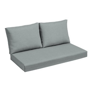 ARDEN Outdoor Loveseat Cushion Set, 48 x 24, Water repellent, Fade Resistant, Cushion Set for Couch, Bench, and Swing 48 x 24, Stone Grey Leala - 1 of 4