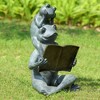SPI Home Eager Readers Garden Sculpture – Metal Art for Outdoor Décor, Whimsical Animal Statue, 18.5" Tall Book Lovers Accent - 2 of 3