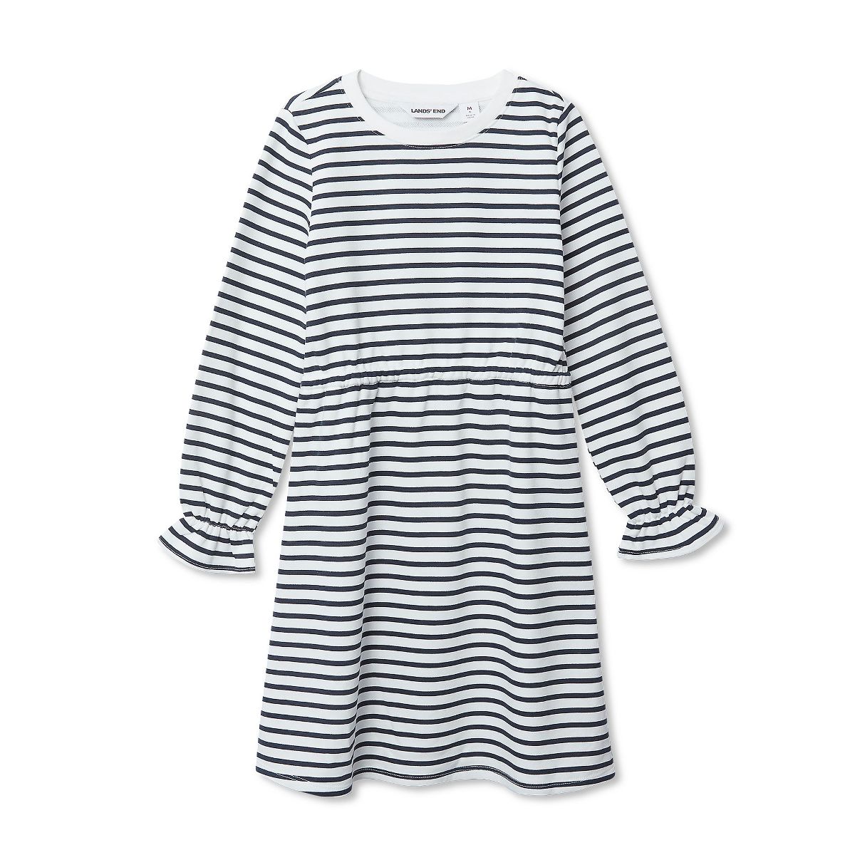 Lands' End Kids Long Sleeve French Terry Knit Dress - thumbnail 3