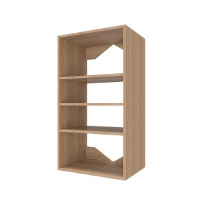 APRILSOUL Short Tower Unit Wall Mount 3-Shelf Wood Closet System - 1 of 4