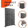 72" H x 47" W Metal Privacy Screen, Freestanding Outdoor Decorative Wall Panel with Stand for Patio, Garden, Balcony & Indoor - 3 of 4