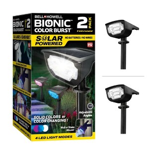 Bell + Howell Bionic Color Burst Solar Powered Waterproof Pathway Lights- 2 Pack - 1 of 4