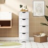 Tangkula 4-Drawer Bathroom Cabinet w/Cut-out Handles Anti-toppling Device Narrow Entryway - 2 of 4