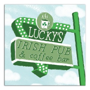Creative Products Lucky's Irish Pub & Coffee Bar 16 x 16 Canvas Wall Art - 1 of 4