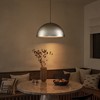 Rennnsan Grainor 23" W 1 -Light Gold Foiled Dimmable Oversized Industrial Dome Pendant in Silver - 2 of 4