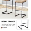 VYNXARIA 42.5 Inch Tall Brown Tech Fabric Bar Stool - A Perfect Combination of Modern Design, Comfort, and Stability.A Set of 2 - 4 of 4
