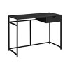 INFURNIC Desks 42"L Compact Computer Desk with Storage Drawer and Slender Metal Frame for Home Office, Black, 42.25"*20"*30" - 2 of 4