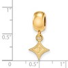 Black Bow Jewelry 14k Yellow Gold Plated Sterling Silver Furman Paladins NCAA Bead Charm - 2 of 3
