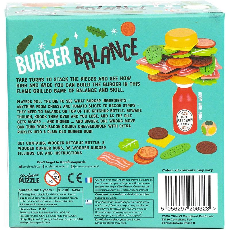Professor Puzzle USA, Inc. Burger Balance Stacking Game, 3 of 5