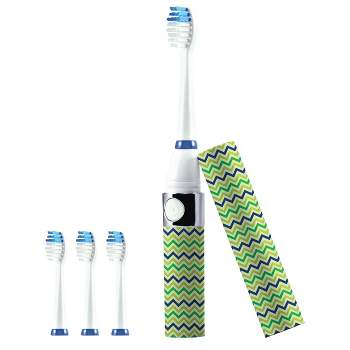 Pursonic S53-BL Portable Sonic Toothbrush in Blue with 3 Brush Heads