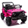 Lomsoe 12V Kids Ride-On Truck Car with Remote Control, 2WD, Shock Absorption, USB/MP3, Bluetooth, LED Lighting - 3 of 4