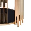 25" Tanquin Accent Table Black Glass and Gold Finish - Acme Furniture: Contemporary Circular Base, No Tools Assembly - 3 of 4