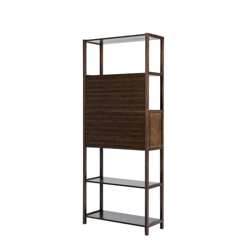 Selma Bamboo Bookcase Right Facing Spindle Cabinet - Boraam, 6 of 11