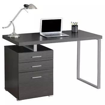 Chrome Metal Computer Desk - Dark Taupe - Everyroom : Target