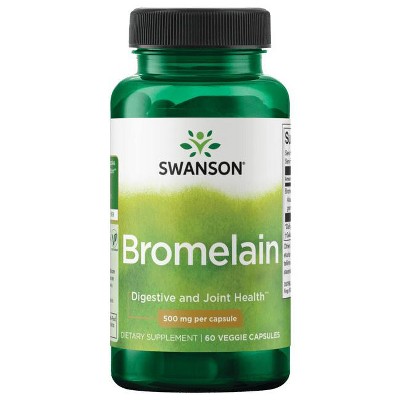 Swanson Bromelain 500 mg 60 Veggie Capsules.