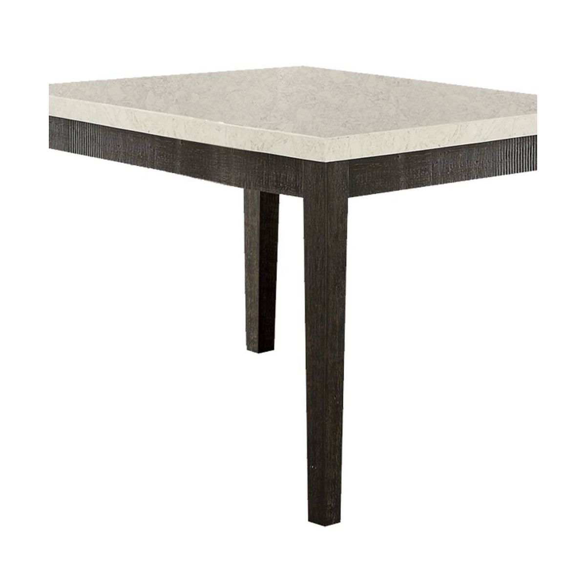 54" Nolan Accent Table White Marble/Salvage Dark Oak - Acme Furniture - thumbnail 5