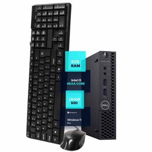 Refurbished Dell Optiplex 3060 Micro Computer-Hexa Intel i5 (2.1)-8GB DDR4 RAM-250GB SSD-Keyboard/Mouse-Windows 11 Pro-Manufacturer Refurbished - 1 of 4