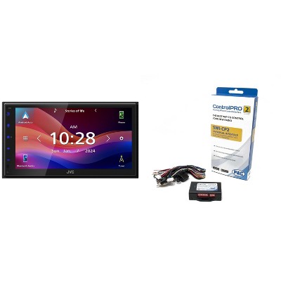 JVC KW-M590BT Digital Media Receiver Featuring 6.8" Capacitive Touch Monitor, Compatible with Apple Carplay and Android Auto with PAC Audio SWI-CP2...