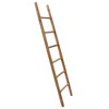 LuxenHome Rustic 6ft Decorative Blanket Ladder Brown - 4 of 4