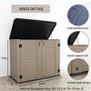 BENCMATE Storage Sheds, Garden Storage Shed Tool House with Lid and Door, Durable Construction for Backyard or Patio, Brown, 50"*29.1"*41" - 4 of 4