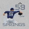MLBPA Men's Springs Pw Licensed Mlb Jeffrey Springs Tampa Bay Rays Baseball Diamond Shape Short Sleeve Graphic Cotton T-Shirt - Sport Grey 2X - 2 of 4