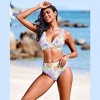 AI'MAGE Bikini Set for Women Two Piece High Waisted Swimsuits 2025 V Neck Bathing Suit Back Self Tie Straps Swimmear S-XXL - 3 of 3