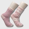 Canada Weather Gear Women's 2-Pack Fleece Lined Thermal Crew Socks - Cozy Winter Socks for Cold Weather with Brushed Interior, Maximum Warmth & Comfort, Size 4-10 - 2 of 4