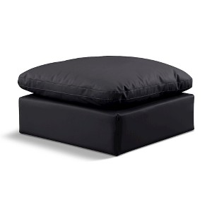 Meridian Furniture,Indulge Vegan Leather Ottoman - 1 of 4