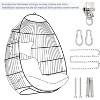Sapphtopaz Outdoor Porch Swing Chair Rattan Egg-Shaped Swing Leisure Patio Swing Hanging Chair with Cushions and Chain for Indoor, Terrace - 2 of 4