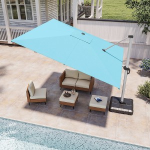 LAUSAINT HOME 11FT Cantilever Patio Umbrella, 360 Rotation Offset Outdoor Umbrella with Aluminum Frame