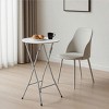 GlasFlength Folding Tables Portable Bar Table Duo Space Saving Simple Design for Compact Entertaining Spaces, White, 19.69"*19.29"*43.7" - 3 of 4