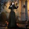 HOMCOM 5.6' Zombie Bride Outdoor Halloween Decoration, Sound Activated Light Up Eyes, Animated Prop for Haunted House - 3 of 4