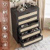 Rattan 5 Drawer Dresser with Charging Station, Tall Skinny Chest of Drawers, Vertical Dresser for Bedrooms, Apartments - 4 of 4