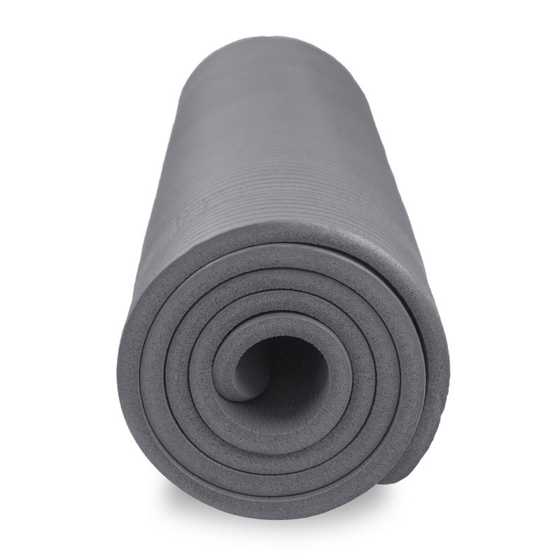 Pure Fitness Extra Thick High Density Exercise &#38; Yoga Mat - Charcoal (12mm), 4 of 7