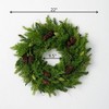 Sullivans Cedar & Hemlock Artificial Wreath 22"H Green - 2 of 3
