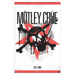 Trends International Motley Crue - Skull Framed Wall Poster Prints - 1 of 4