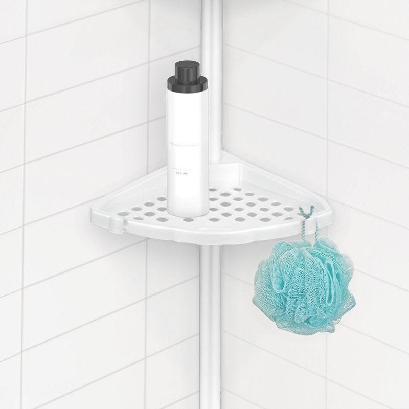 Ulti-Mate Rust Proof Aluminum Tension Shower Pole Caddy White - Better Living Products, 3 of 7