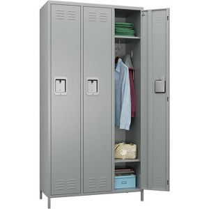SUXXAN 3 Doors Metal Locker, Storage Lockers for Employees,72" H Employee Lockers for Home, School, Office, Gym-Required Assembly - 1 of 4