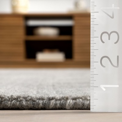 Light Grey Handmade Wool Tufted Rectangular Area Rug 8' x 10'
