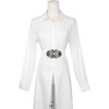 INSPIRE CHIC Knot Woven Metal Interlocking Buckle Elastic Waist Cinch Belt - 4 of 4