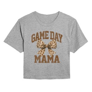 Women's - Instant Message - Game Day Mama Tonal Washed Cropped Graphic T-Shirt - 1 of 4