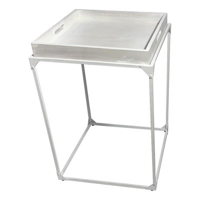 Carolina Living Cooper Tray Table - Whitewash